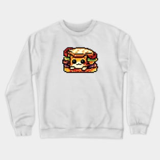 Pixel cat sandwich Crewneck Sweatshirt